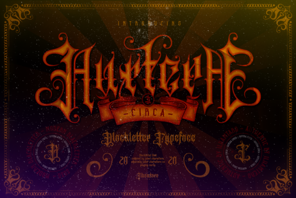 Auxtera Circa: Elevate Your Designs with Bold Blackletter Style