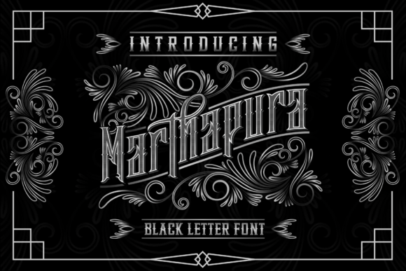 Marthapura: The Bold Lettered Blackletter Font That Elevates Design