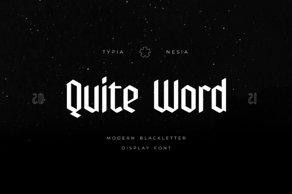 Quite Word: Elevating Your Designs with Modern Blackletter Elegance