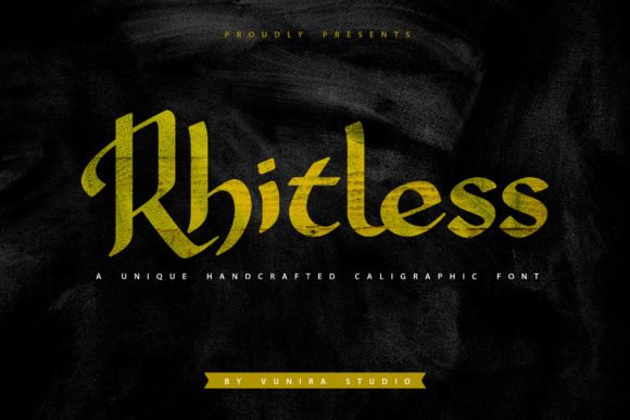 Rhitless: Elevating Design with Bold Blackletter Character