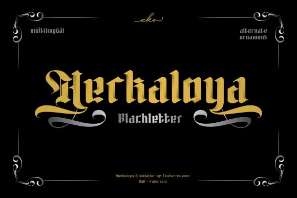 The Bold Impact of Herkaloya: Elevating Design with Assertive Blackletter