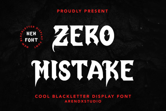 Zero Mistake: A Gothic Font for Bold, High-Impact Design